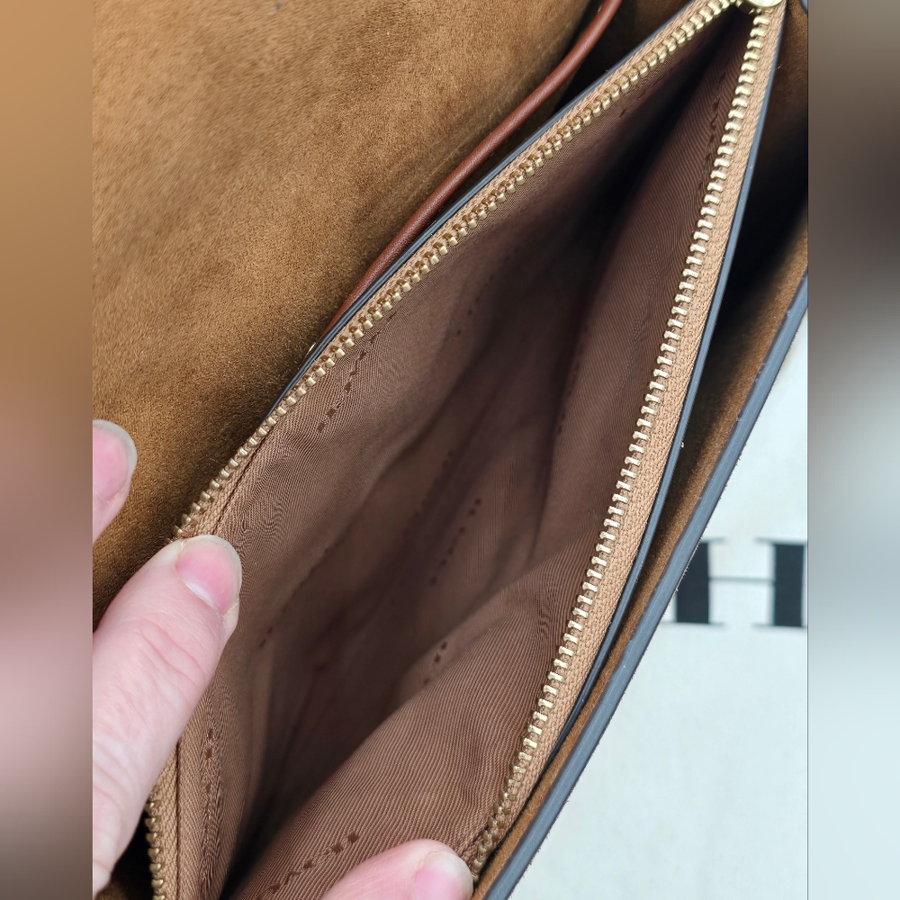💥NWOT💥 Coach Beat Shoulder Bag In Colorblock With Rivets Leather Crossbody - Picture 13 of 16